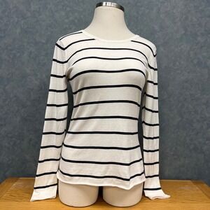Banana Republic Factory Striped Elbow Patch Cotton Top Nautical Style Size Large